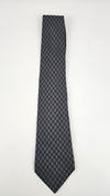 H Faconnee Black Silk tie