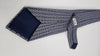 H Navy Blue Printed Silk Necktie