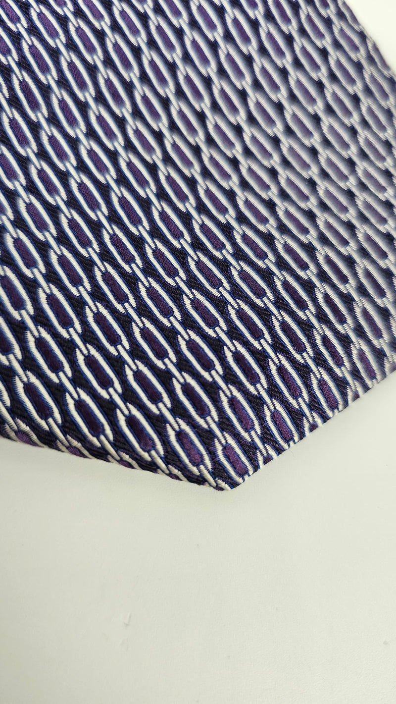 Geometric Purple Necktie