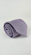 H Purple Printed Silk Necktie