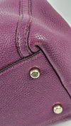 Purple Edie Turnlock Shoulder Tote Bag