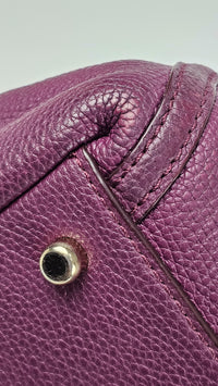 Purple Edie Turnlock Shoulder Tote Bag