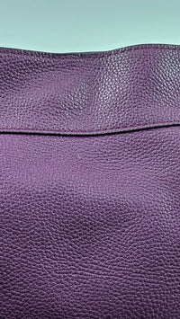 Purple Edie Turnlock Shoulder Tote Bag