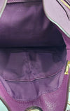 Purple Edie Turnlock Shoulder Tote Bag