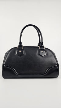 Epi Leather Montaigne Bowling Bag in Black