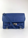 PS11 Classic Blue Leather Shoulder Bag