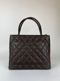 Medallion Tote in Brown Caviar GHW