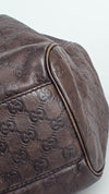 211943 Guccisima Sukey Leather Hobo Bag in Brown