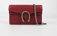 Dionysus 476432 Supermini in Red Pebbled Leather