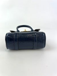 Micro Bayswater Bag in Sapphire Smooth Glossy Calfskin