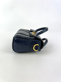 Micro Bayswater Bag in Sapphire Smooth Glossy Calfskin