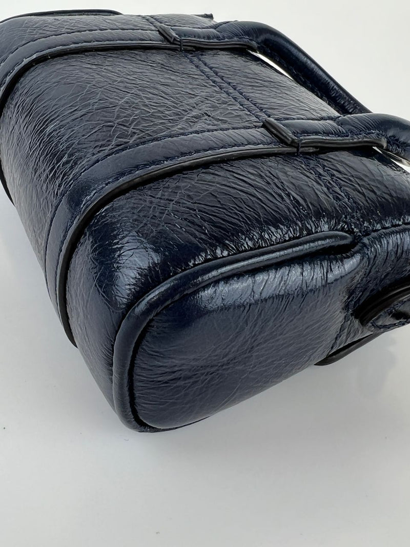 Micro Bayswater Bag in Sapphire Smooth Glossy Calfskin