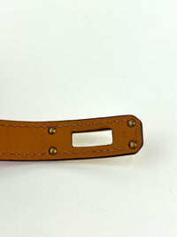 Kelly Double Tour Bracelet in Red Swift Calfskin GHW