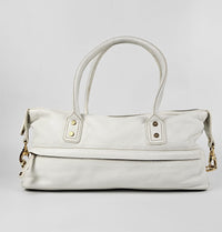 Vintage White Leather Shoulder Bag CE00/15