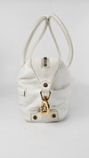 Vintage White Leather Shoulder Bag CE00/15