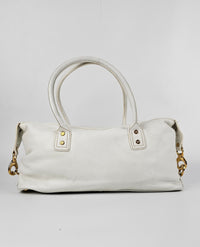 Vintage White Leather Shoulder Bag CE00/15