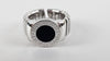 Tubogas 18k White Gold Black Onyx Ring