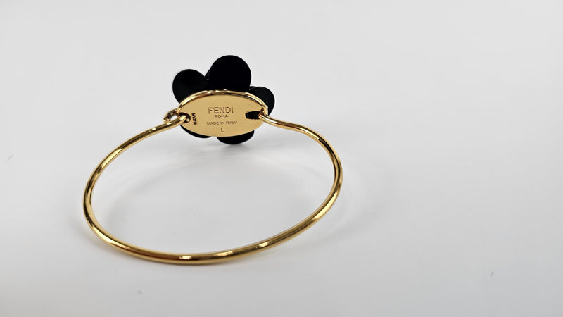 Gold Tone Black Flowerland Bracelet L MV2716