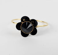 Gold Tone Black Flowerland Bracelet L MV2716