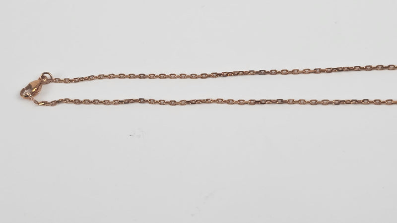 Pop H Necklace in Rose Gold / Blue (Regular Size)