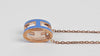 Pop H Necklace in Rose Gold / Blue (Regular Size)