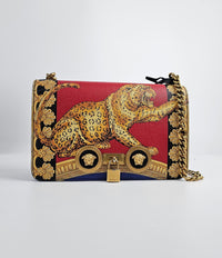 Calfskin Leopard Baroque Print Medium Icon Chain Bag (Pre-Fall 2018 Versace)