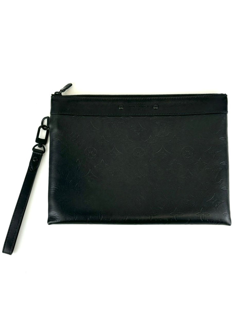 M81570 Schwarz Black Monogram Shadow Pochette To-Go Clutch RFID