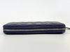 Classic Purple Lambskin Long Zipped Wallet