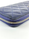 Classic Purple Lambskin Long Zipped Wallet