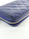 Classic Purple Lambskin Long Zipped Wallet