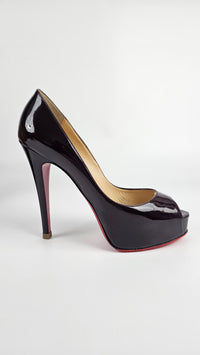 Maroon Patent Yolanda 120 Peeptoe Pumps