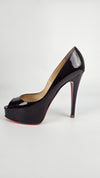 Maroon Patent Yolanda 120 Peeptoe Pumps