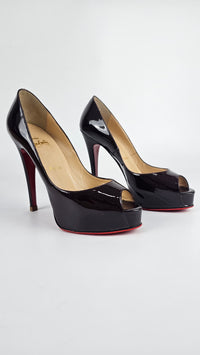 Maroon Patent Yolanda 120 Peeptoe Pumps