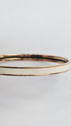 Uni Bangle in Crème, Yellow gold plated