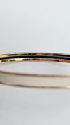 Uni Bangle in Crème, Yellow gold plated