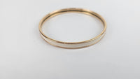 Uni Bangle in Crème, Yellow gold plated