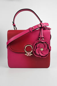 DV One Pink & Red Handbag with Top Handle & Flower Limited Edition