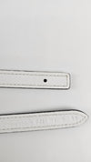 13mm Etoupe/Blanc 85 Reversible Belt with plated brass / pink gold H Torsade Buckle