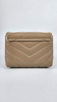 Toy Loulou in Quilted Leather Dark Beige