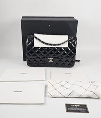 Double Flap Patent Classic Jumbo - Black, Dark Silver Hardware