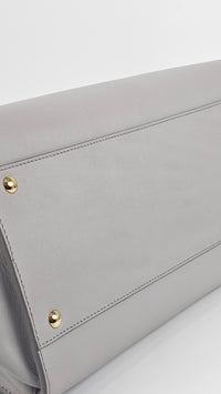 Large Light Grey Sofia Satchel GHW BW 21 0543