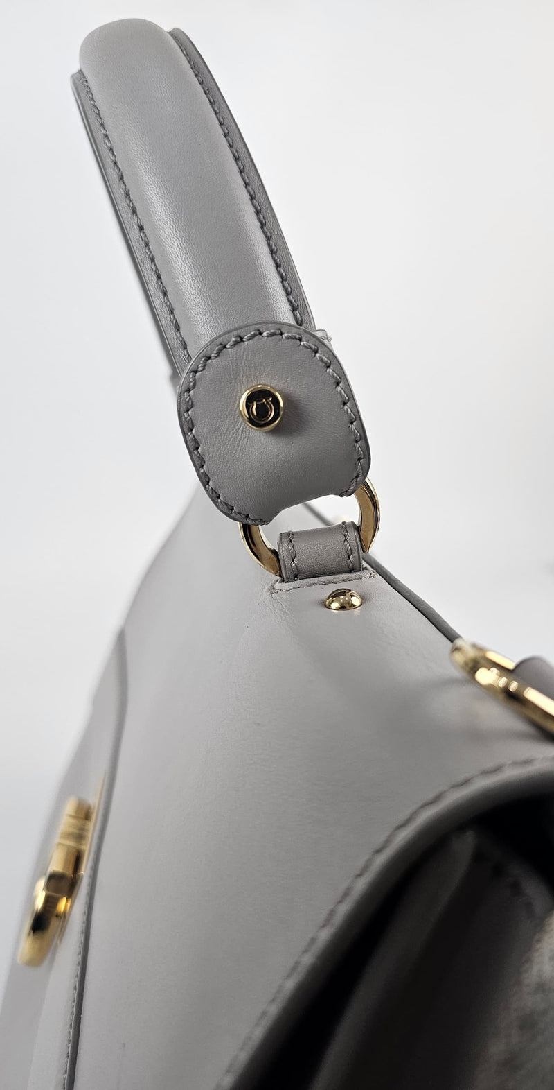 Large Light Grey Sofia Satchel GHW BW 21 0543