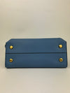 Blue Trifolio Top Handle Bag