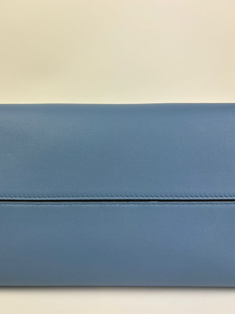 Blue Trifolio Top Handle Bag