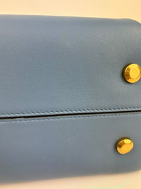 Blue Trifolio Top Handle Bag