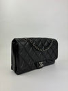 Black Calfskin Quilted Chanel 3 Accordion Flap Bag