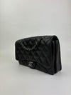 Black Calfskin Quilted Chanel 3 Accordion Flap Bag