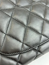 Black Calfskin Quilted Chanel 3 Accordion Flap Bag