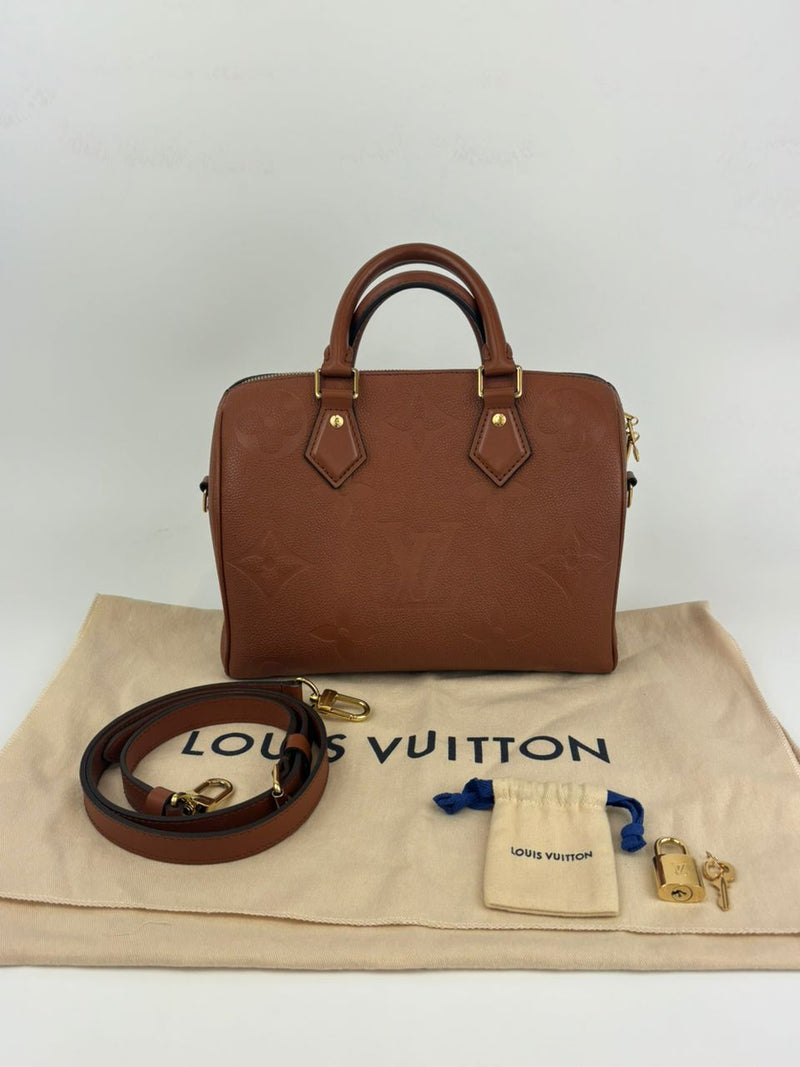 M46136 Cognac Empreinte Speedy Bandoulière 25 (RFID)