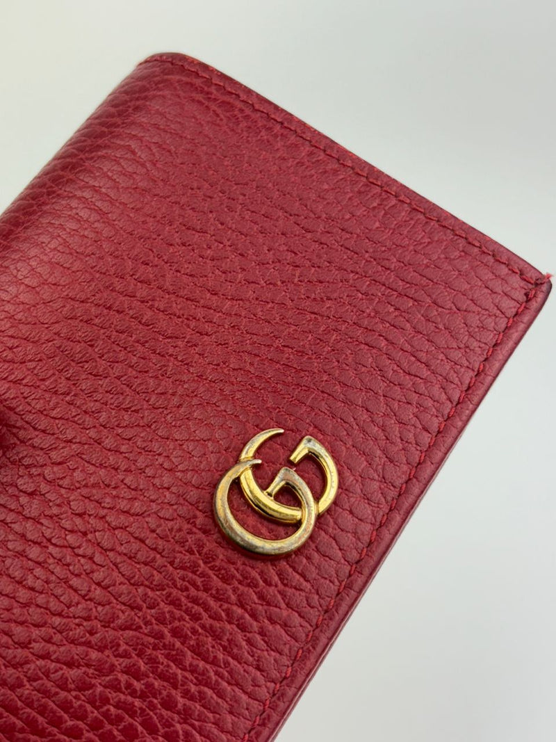 Red Leather Marmont Card Holder Wallet